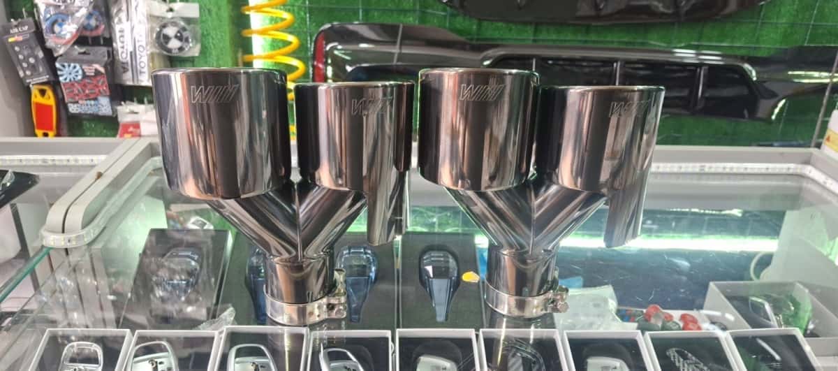 Exhaust tip 110mm black chrome - Tenderyard