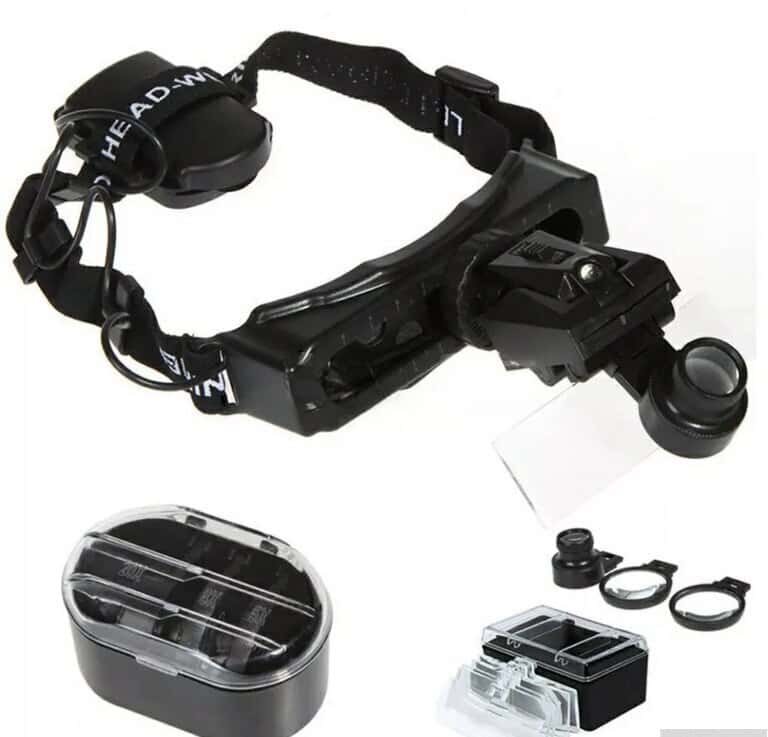 Head-mounted magnifying glasses with LED light - Tenderyard