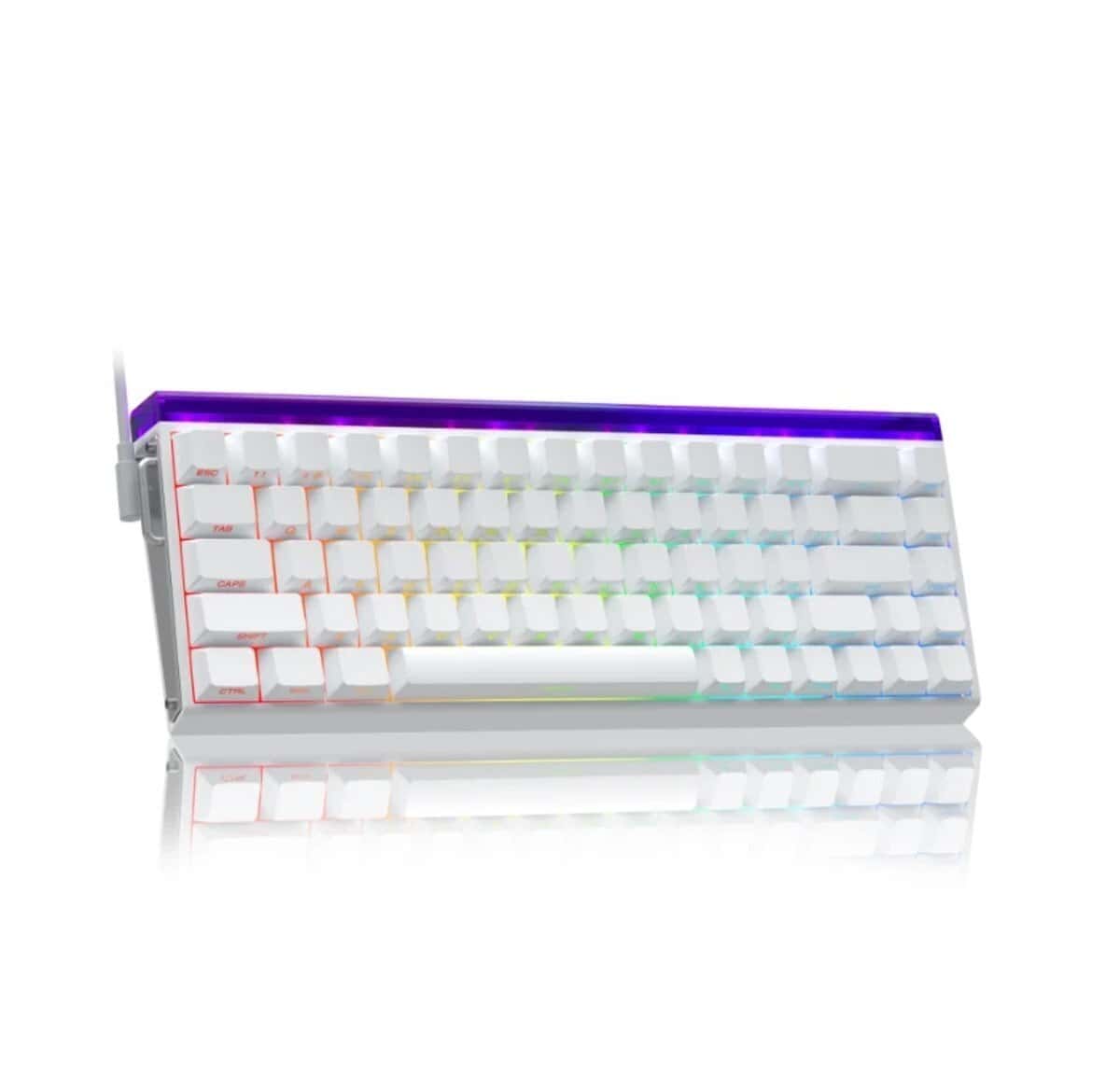 Keyboard Aula Hero68 Magnetic White - Tenderyard
