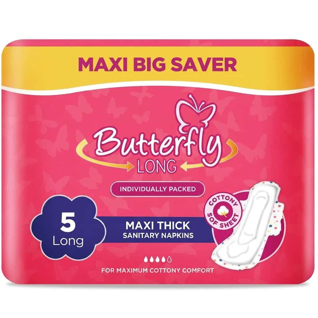 Butterfly Maxi Thick Big Saver Long Sanitary Pads 5 pcs - Tenderyard