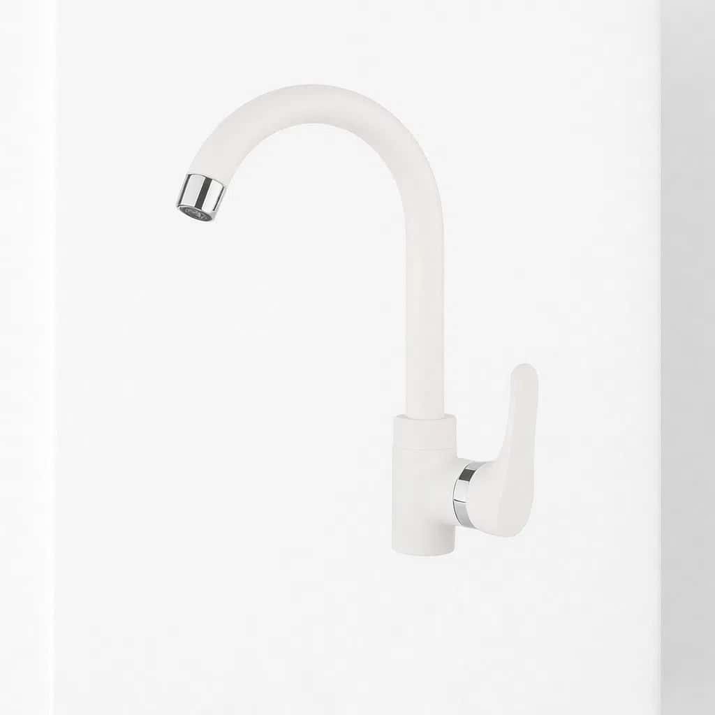 Kitchen faucet, White color - Tenderyard