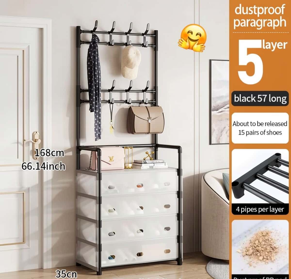 Shoe rack 6-tier - Tenderyard