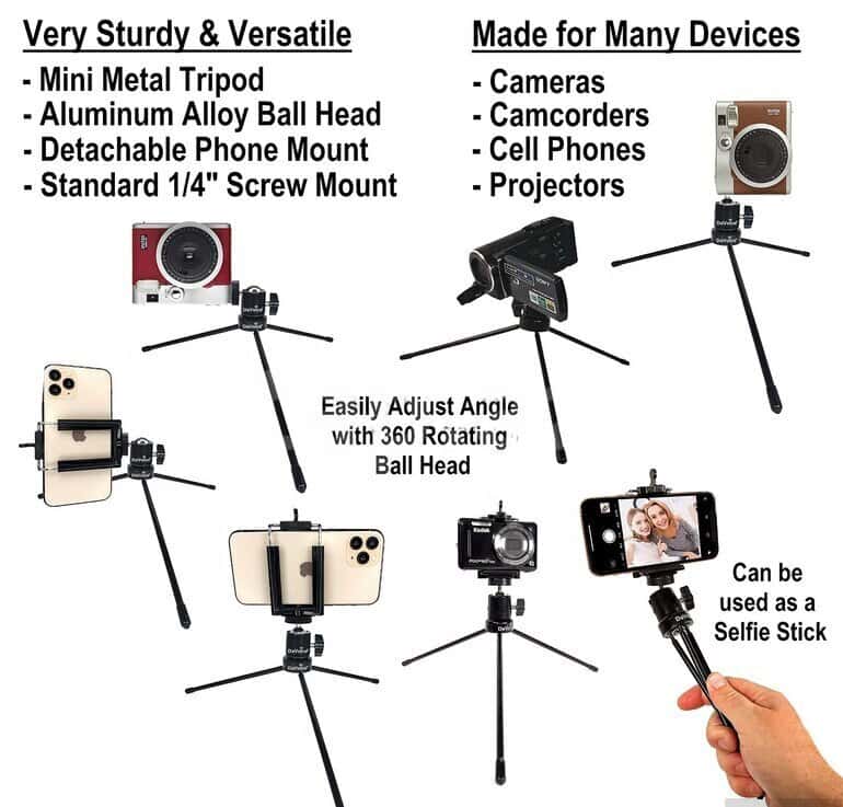 Universal Metal Mini Tripod and Phone Holder - Tenderyard