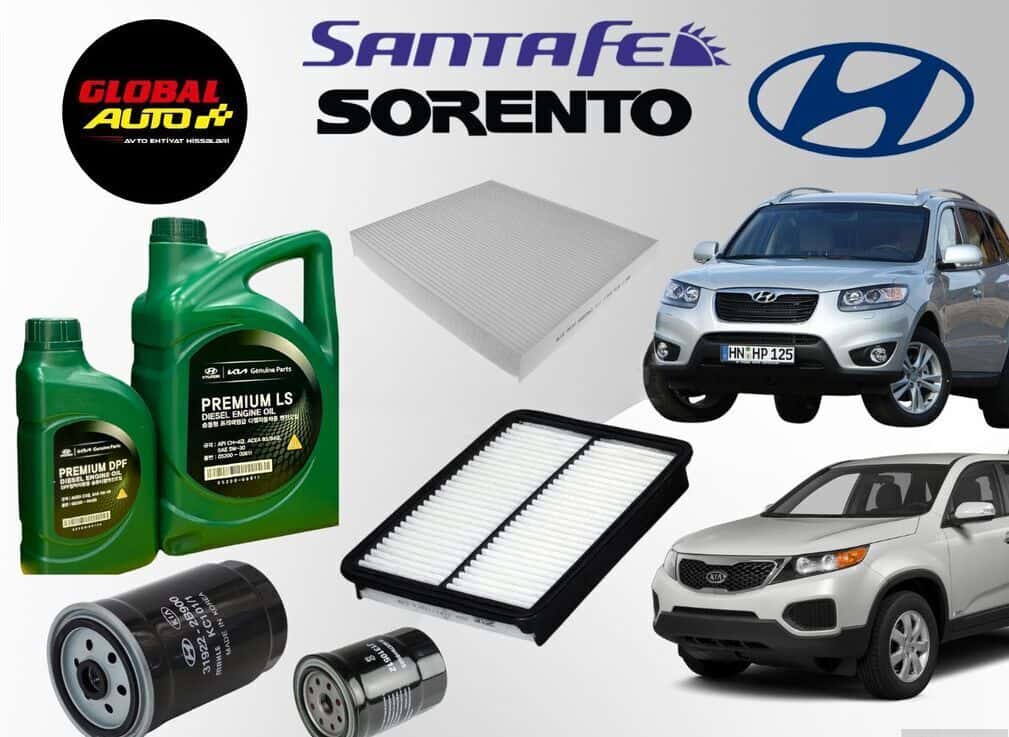 Oil and filter kit for Hyundai Santa Fe, Kia Sorento - Tenderyard
