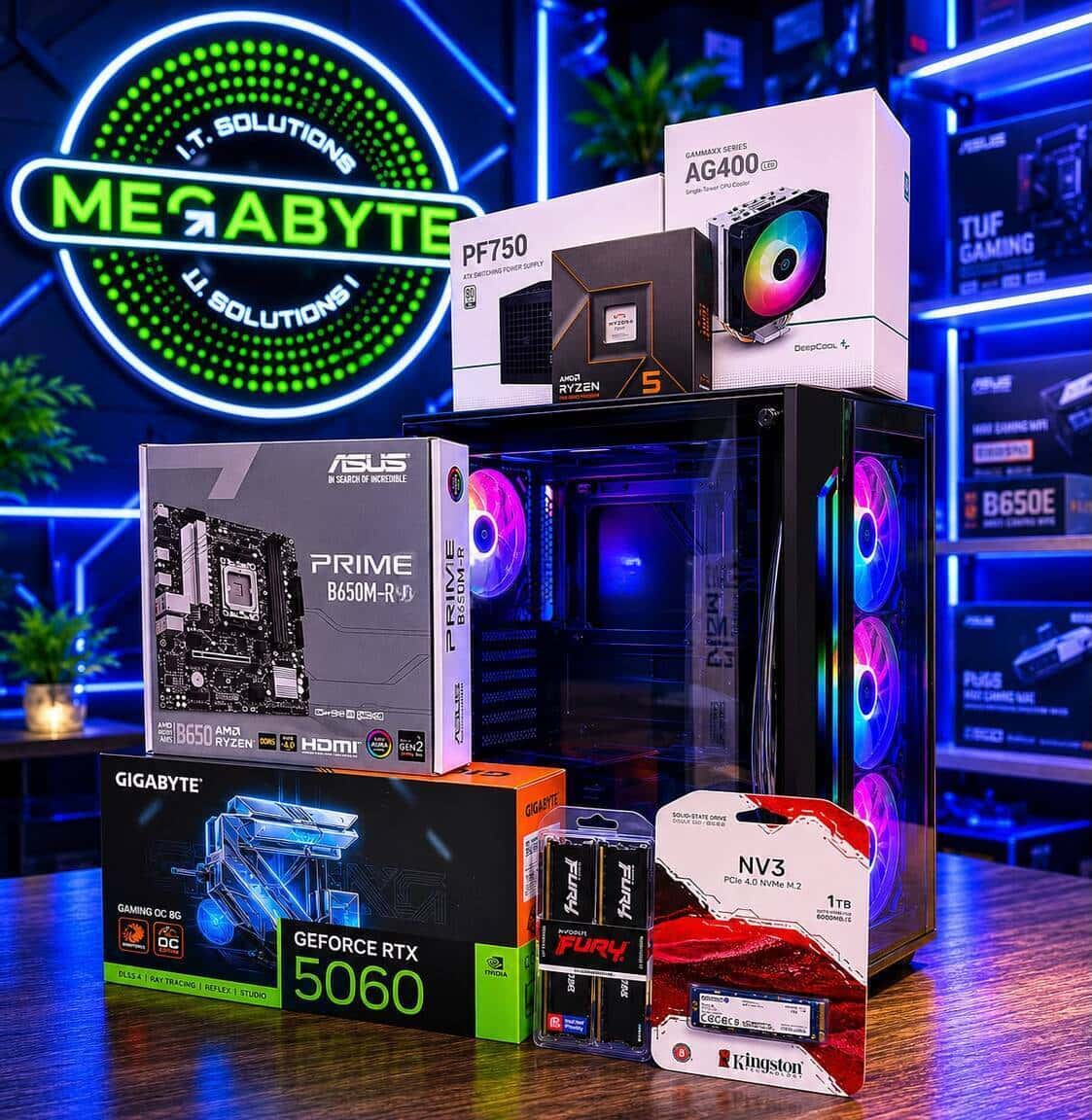 Gaming PC MegaByte Mega-023 Ryzen 5 7600X RTX 5060 - Tenderyard