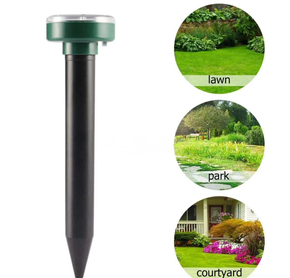 Solar-powered snake and rodent repellent device - Tenderyard