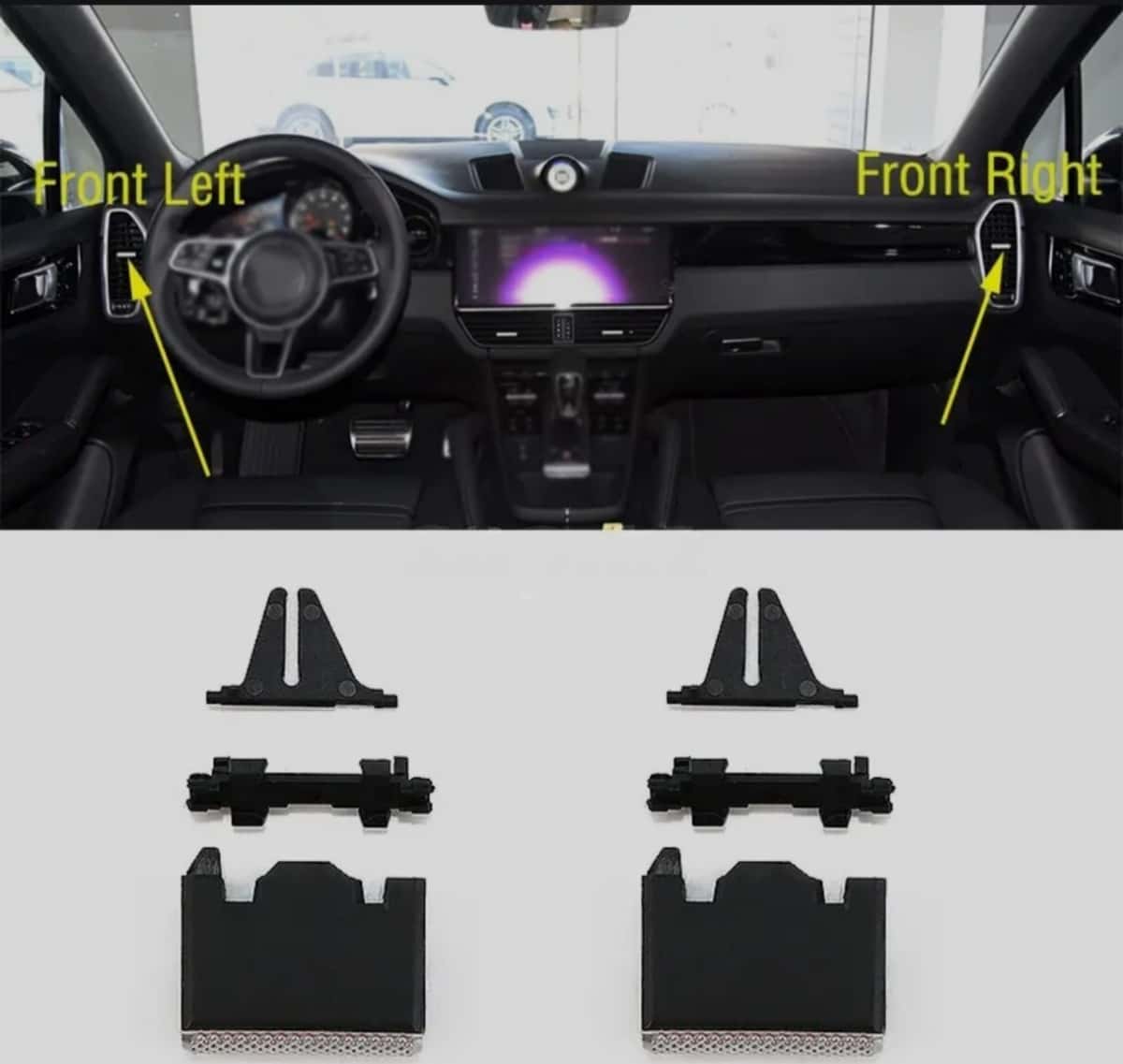 AC vent control knobs for Porsche Cayenne Panamera Macan - Tenderyard