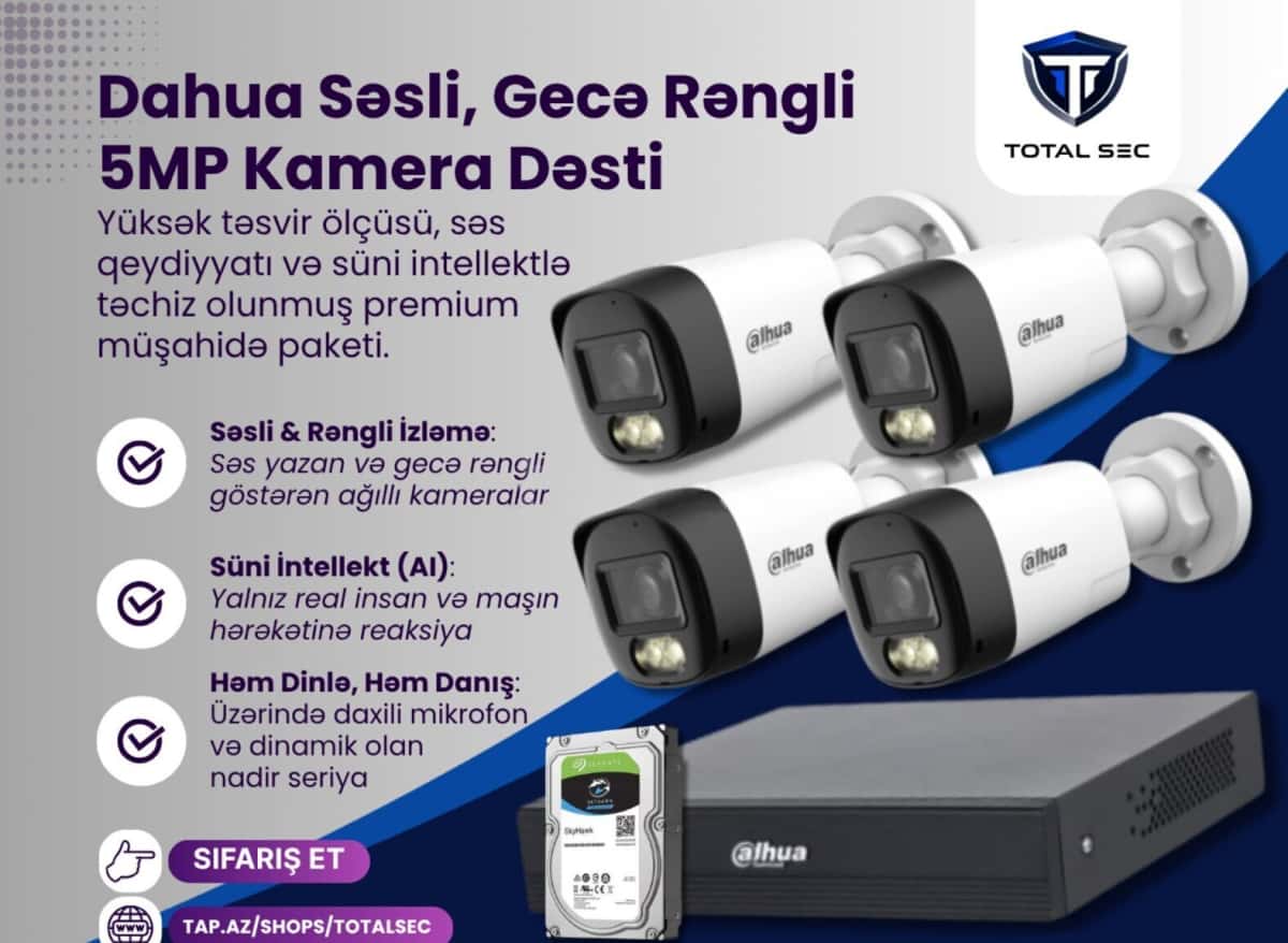 Dahua 5MP Video Surveillance Kit (Two-way audio) - Tenderyard