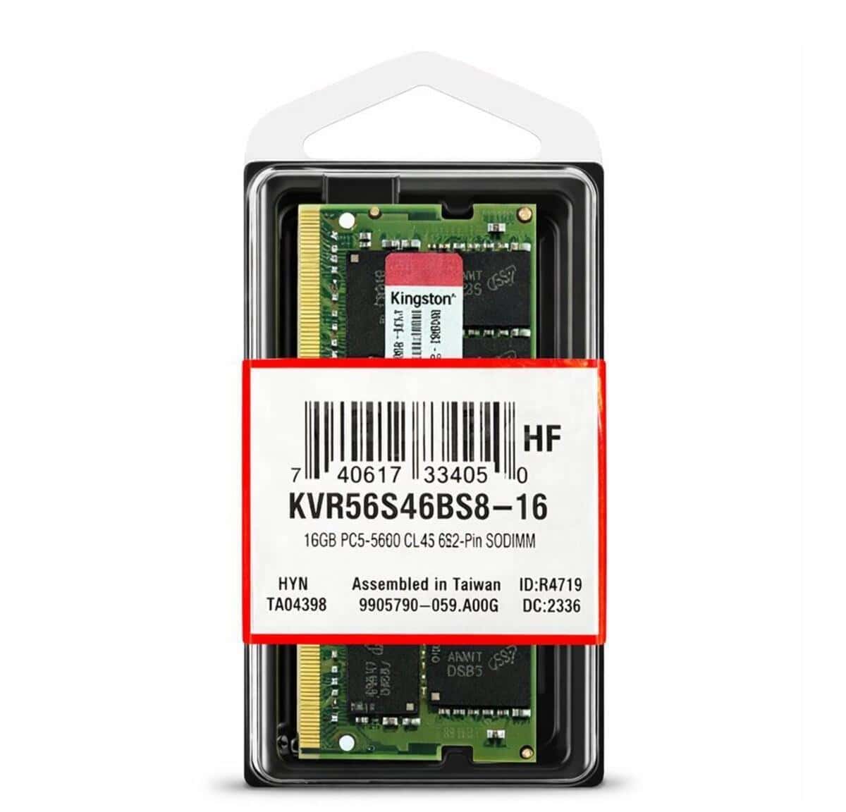 RAM Kingston DDR5 16GB 5600MHz SO-DIMM - Tenderyard