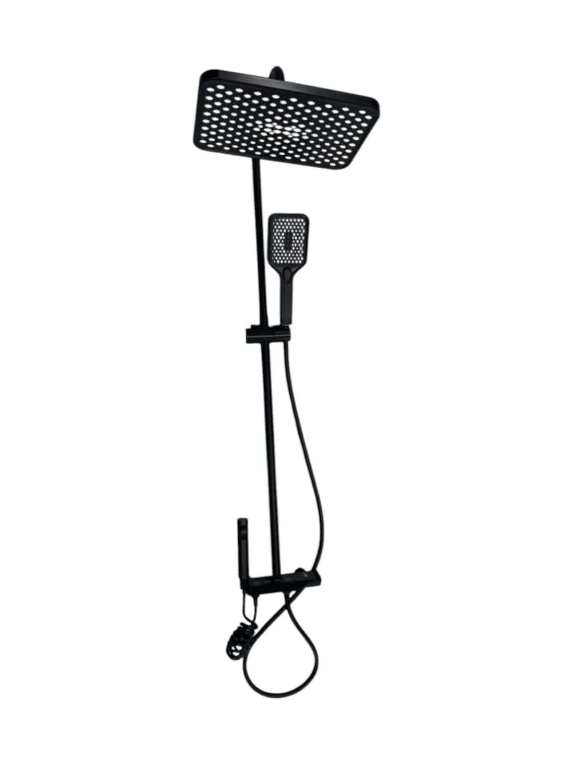 Square shower head, Black color - Tenderyard