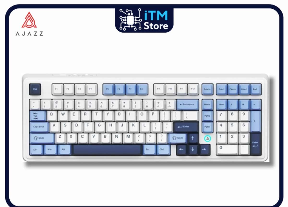 Mechanical keyboard Ajazz AK980 Blue White Dark Blue - Tenderyard