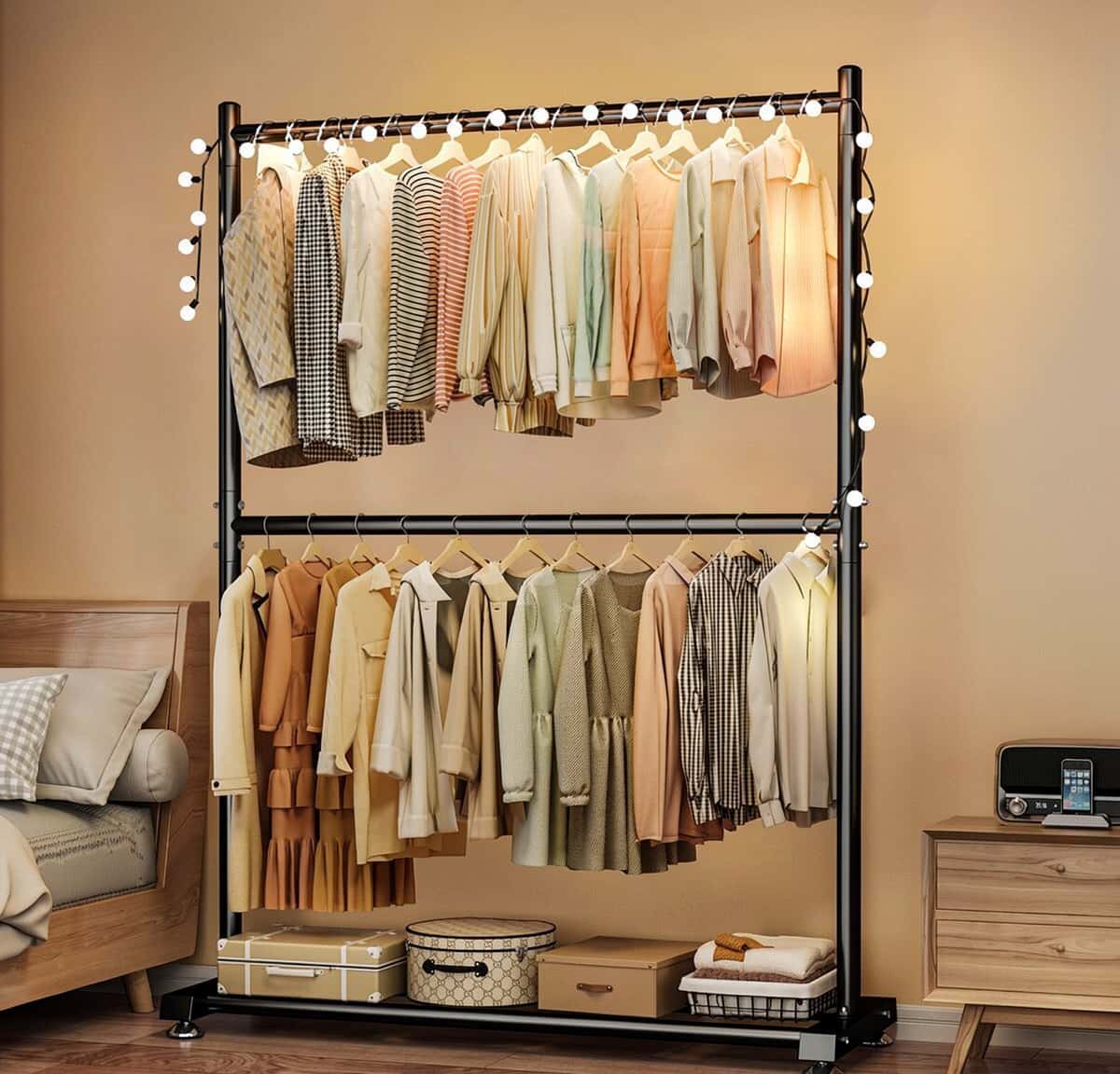 Clothes rack Black color - Tenderyard