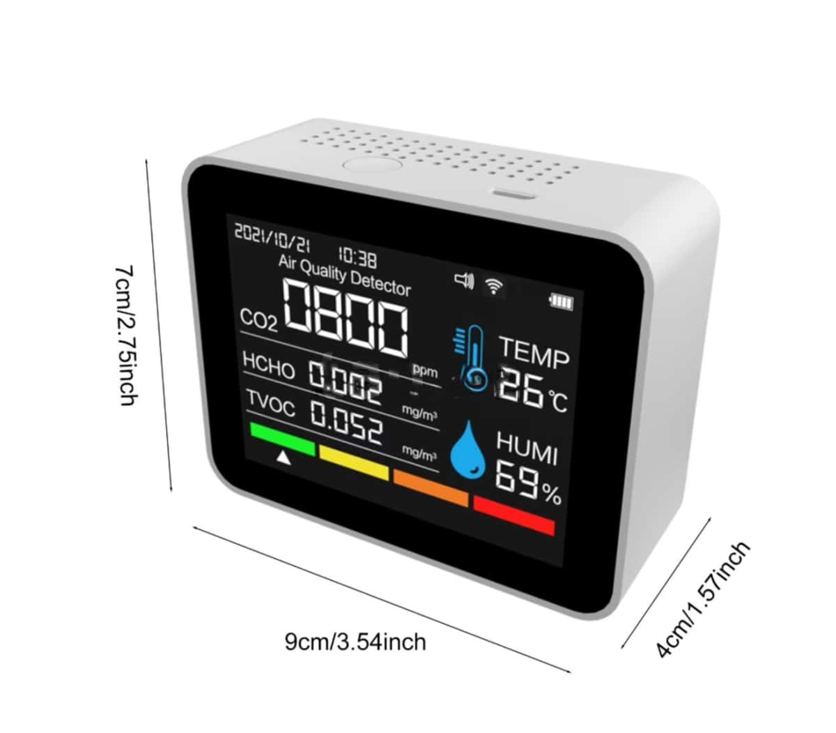 Hava keyfiyyəti monitoru 12in1 WiFi Smart - Tenderyard