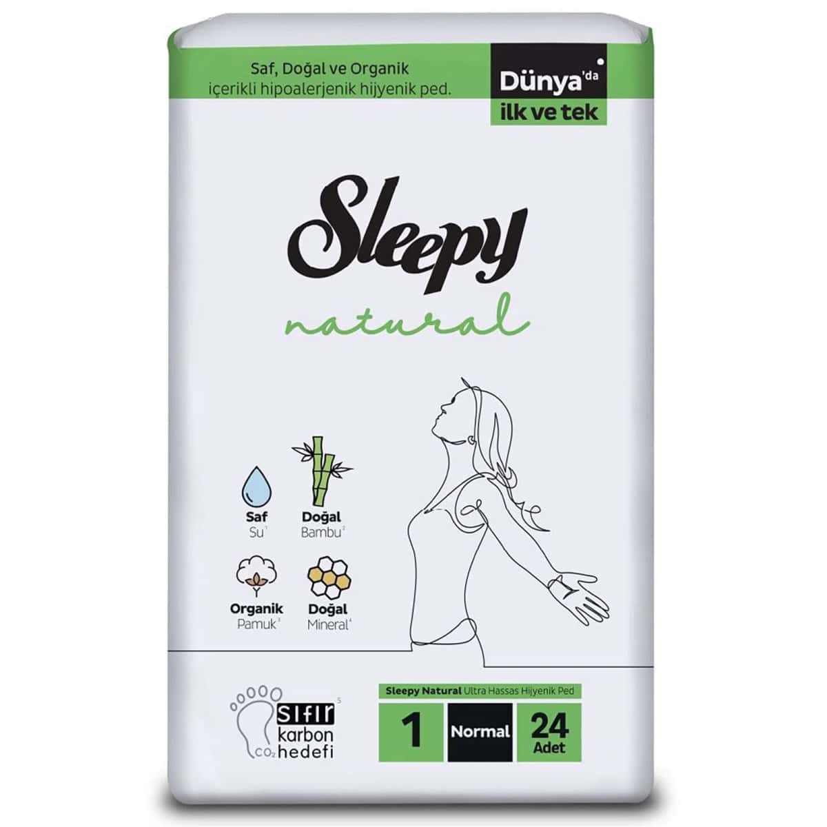 Sleepy Natural Daily Panty Liners Normal N1, 24 pieces - Tenderyard