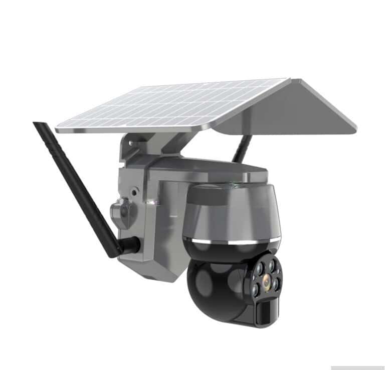 Surveillance camera GT-Q7-Silver 5MP with solar panel - Tenderyard