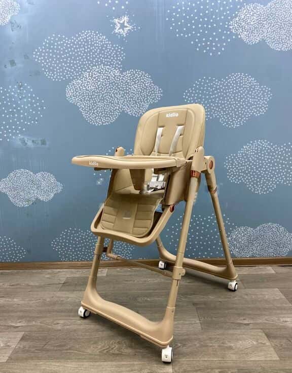 Unisex baby high chair, Gray color - Tenderyard