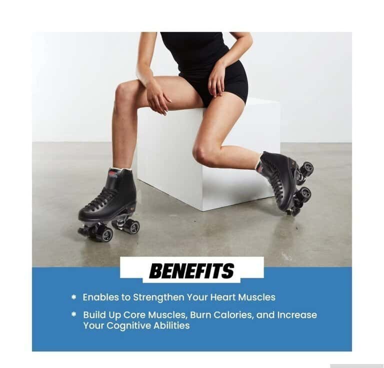 Leather 4-Wheel Roller Skates (Size 35-45) - Tenderyard