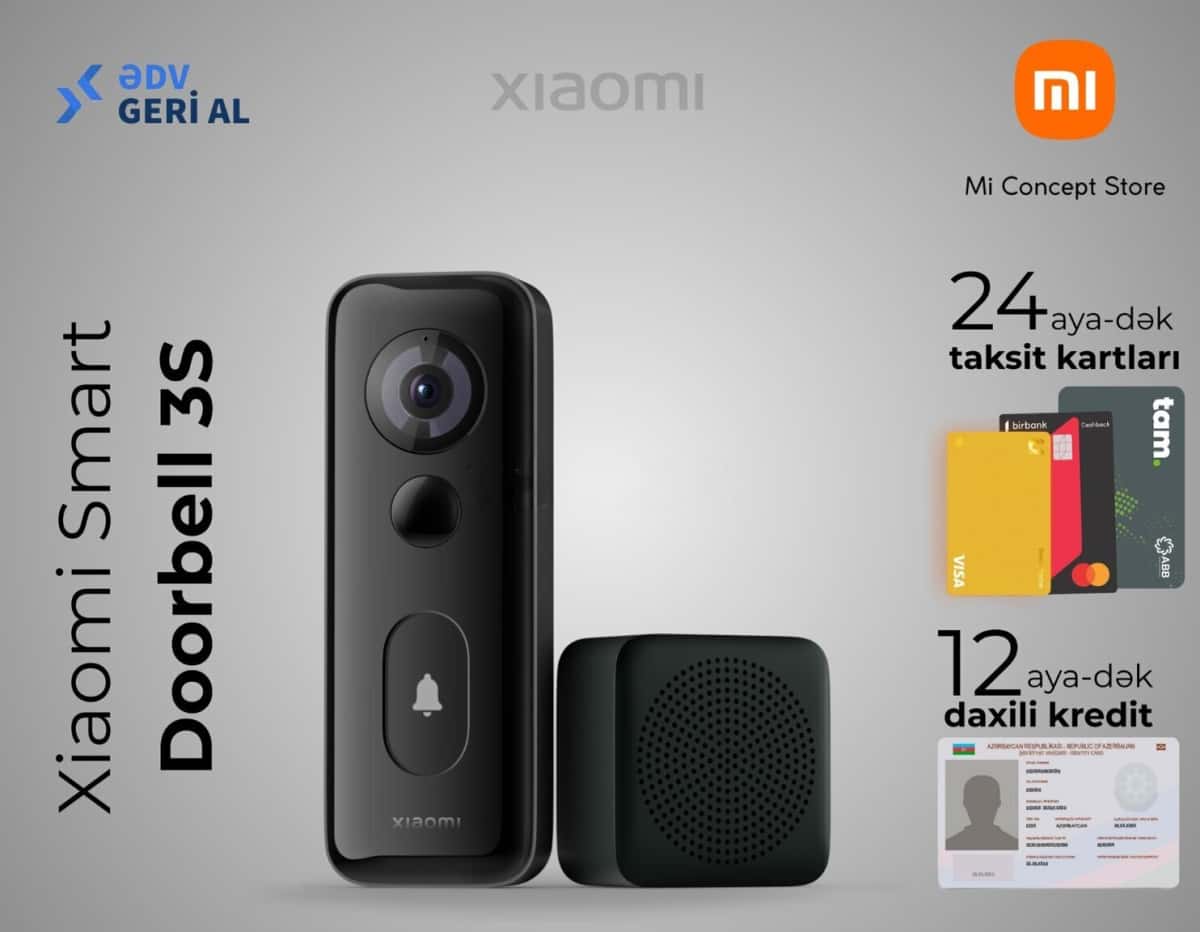 Smart video doorbell Xiaomi Smart Doorbell 3S - Tenderyard