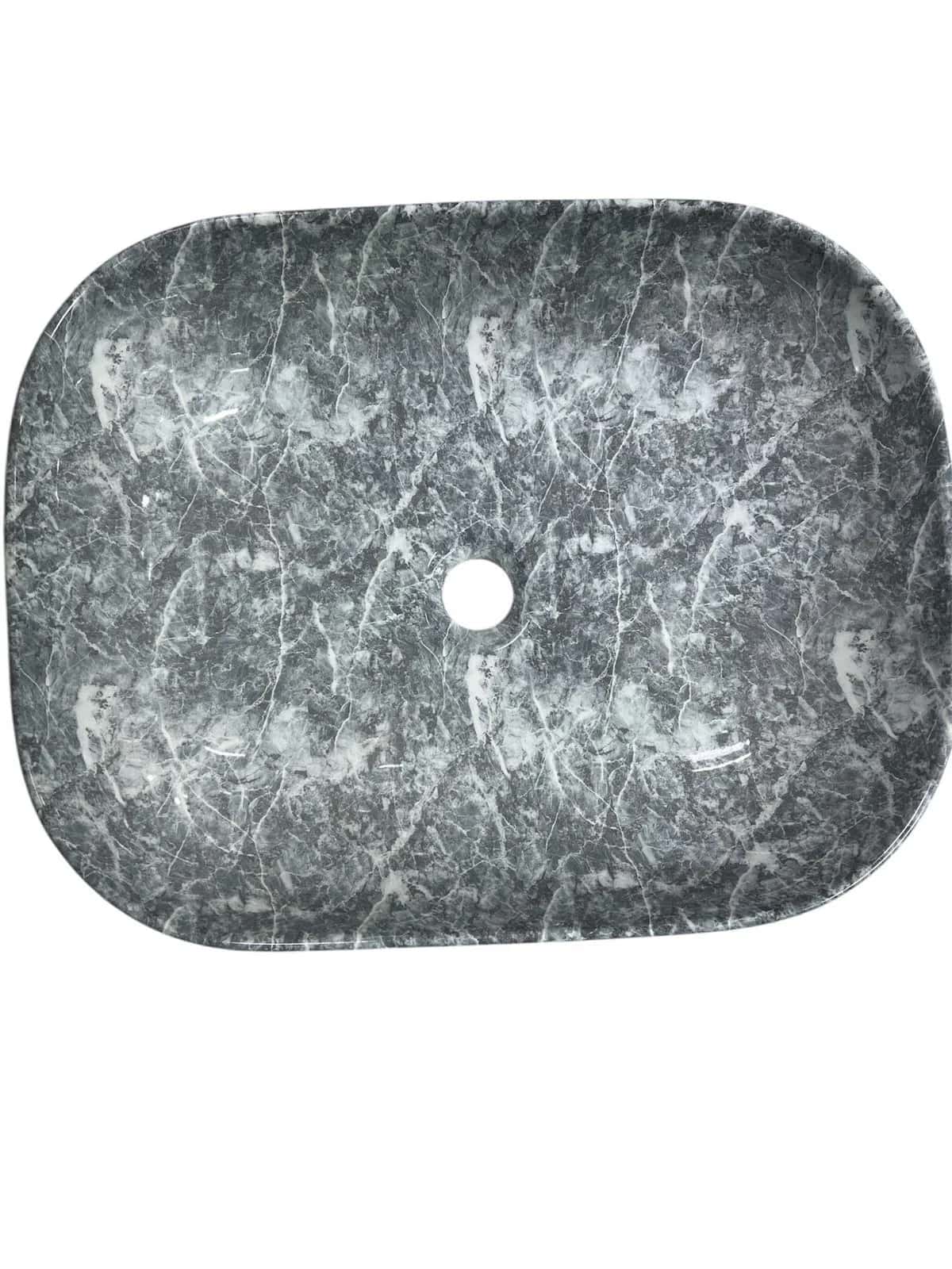 Washbasin MS034 ceramic gray 50x15x13 cm - Tenderyard