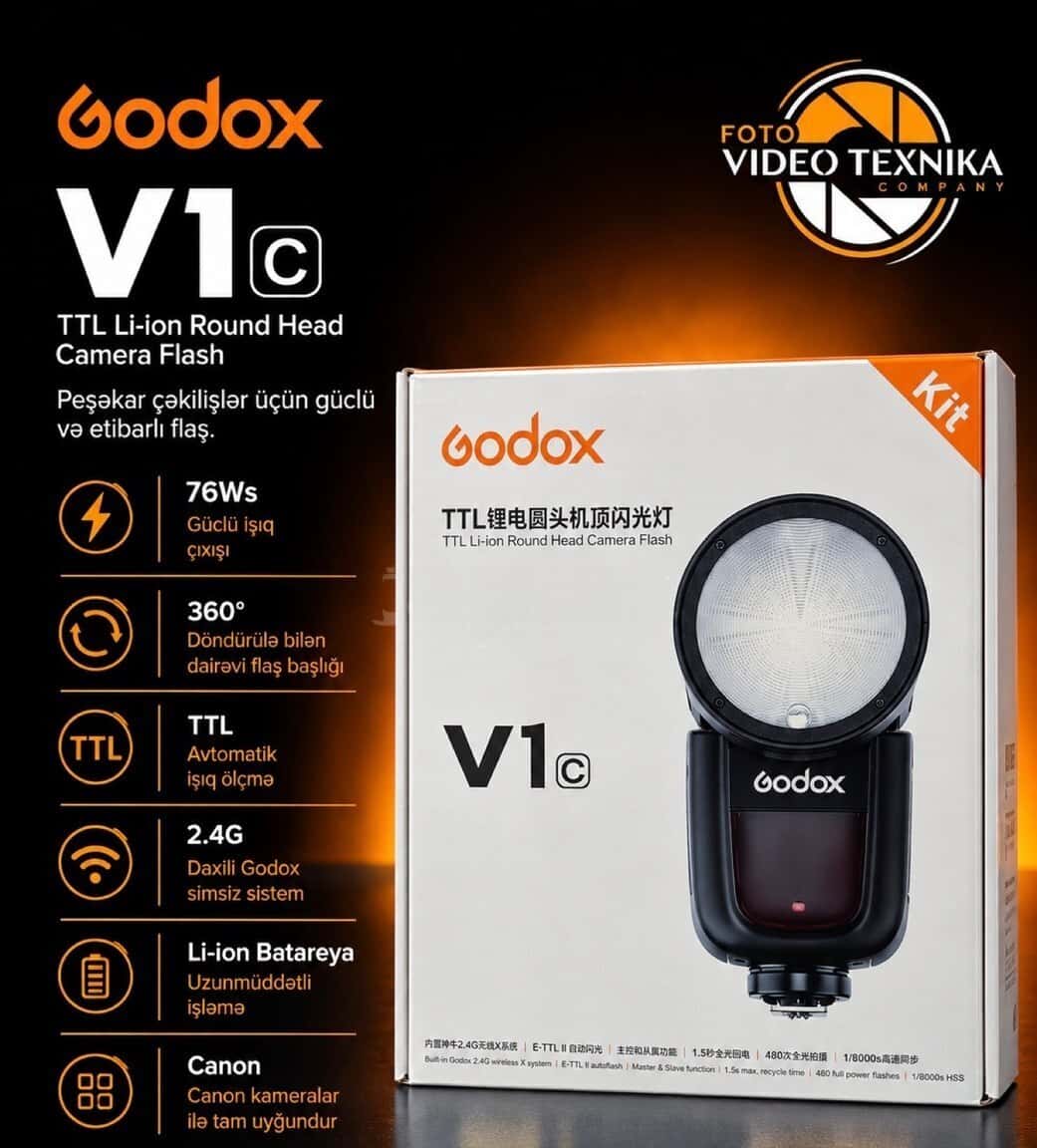 Вспышка Godox V1C для Canon - Tenderyard