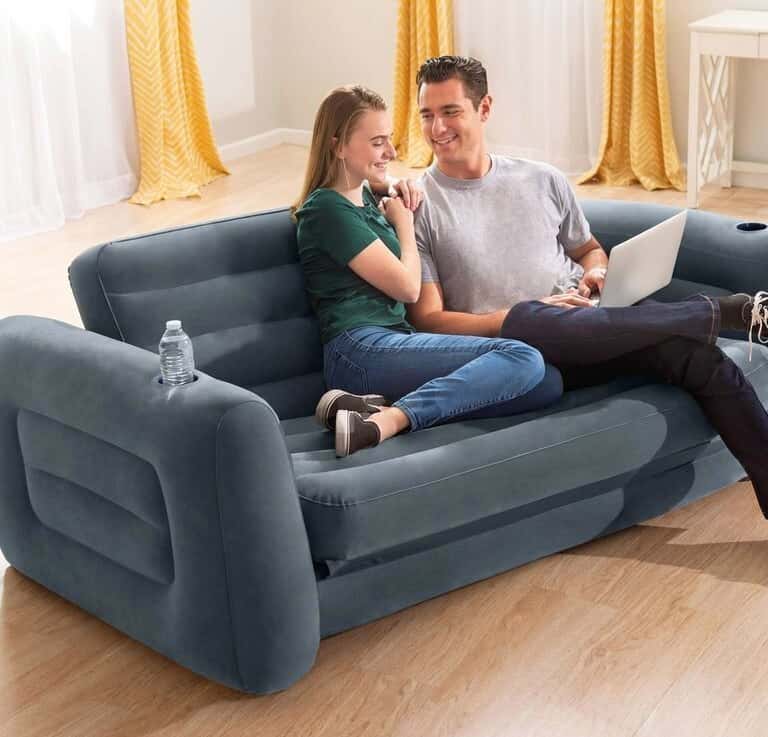Two-seater sofa, Black color - Tenderyard
