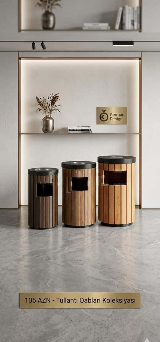 Wooden body trash bin - Tenderyard