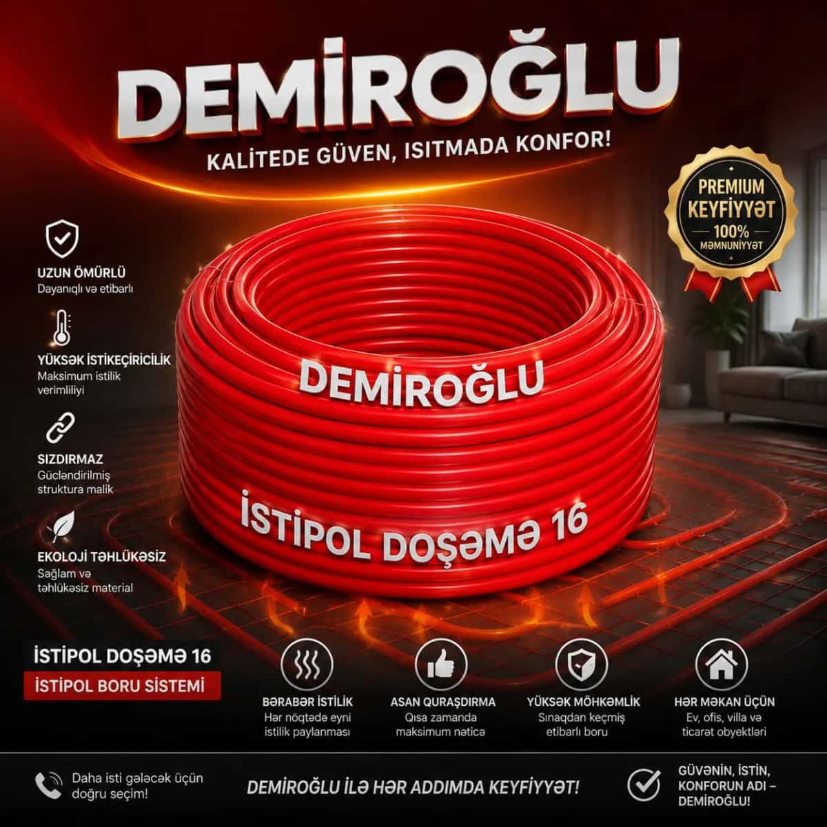 Demiroğlu İstipol Flooring 16 Underfloor Heating Pipe - Tenderyard