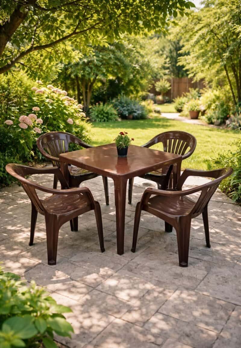 Plastic table and chair set - Tenderyard