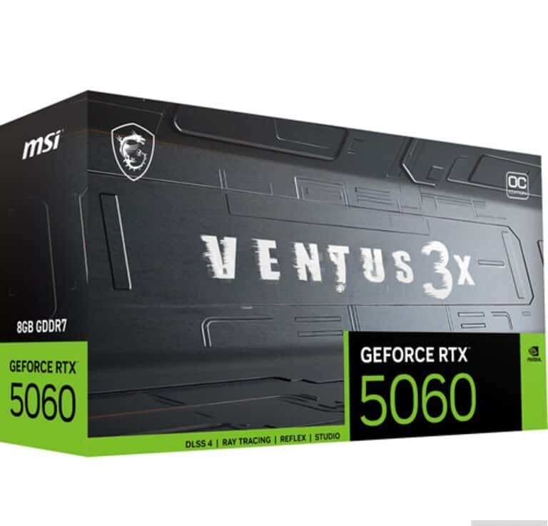 Videokart MSI RTX 5060 Ventus 3X OC 8GB GDDR7 - Tenderyard