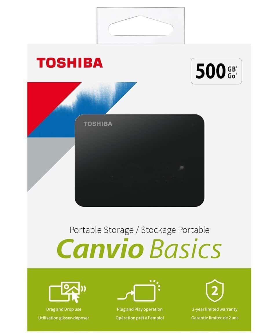 Toshiba Canvio Basics 500GB External Hard Drive - Tenderyard