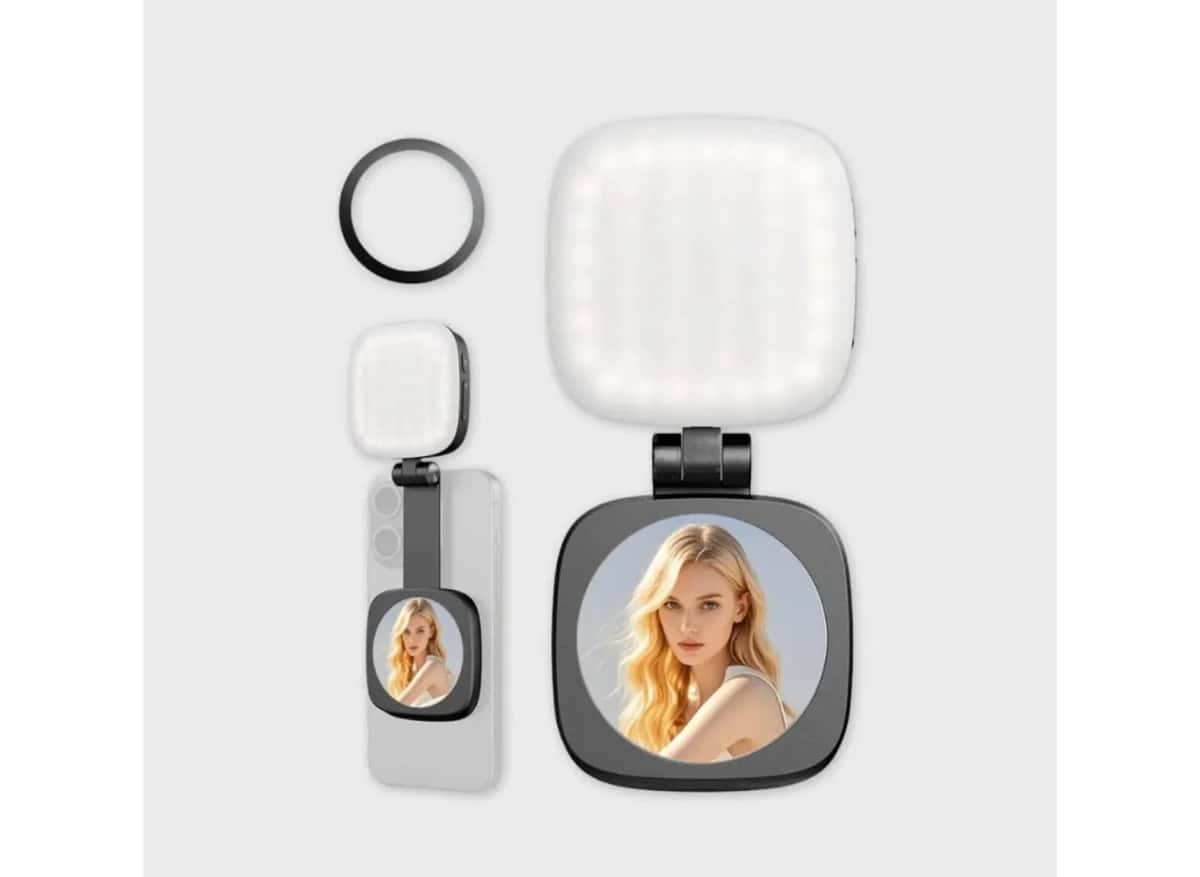 LED Selfie Light with Mirror and Magnetic Mount (MagSafe compatible) - Tenderyard