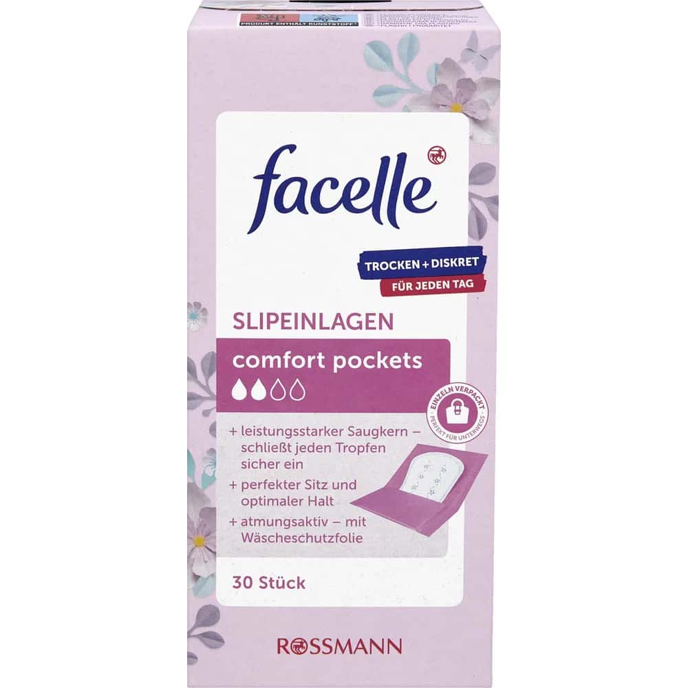 Facelle Natural Daily Anatomical Pantyliners, 30 pieces - Tenderyard