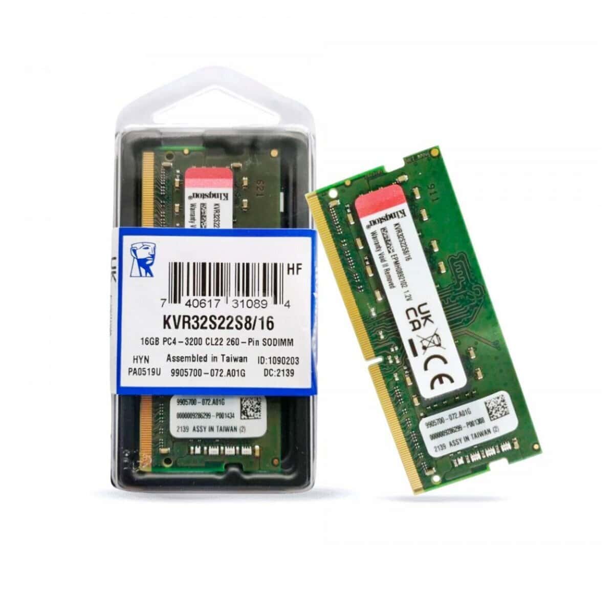 RAM Kingston 16GB DDR4 3200MHz SO-DIMM - Tenderyard