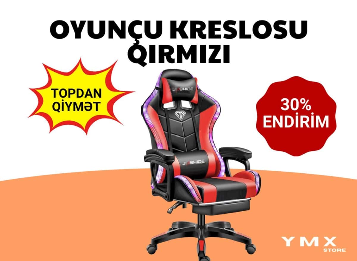 Qırmızı rəng, Oyun kompüter kreslosu - Tenderyard