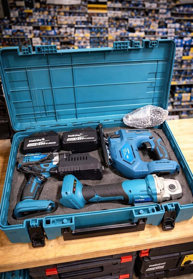 Makita Drill, Angle Grinder, and Jigsaw Set - Tenderyard