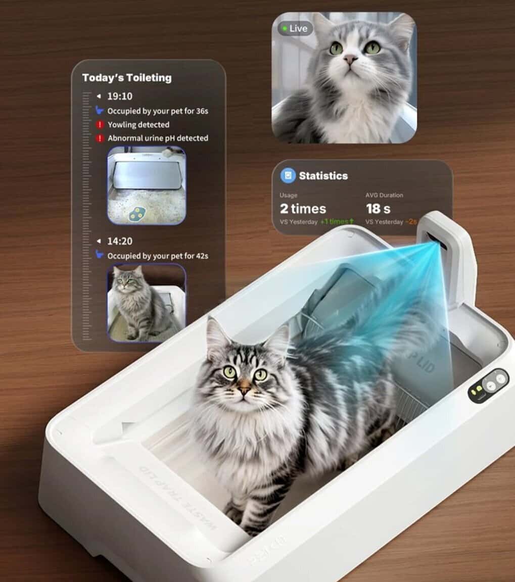 Умный туалет для кошек Petkit Purobot Crystal Duo (P9905) - Tenderyard
