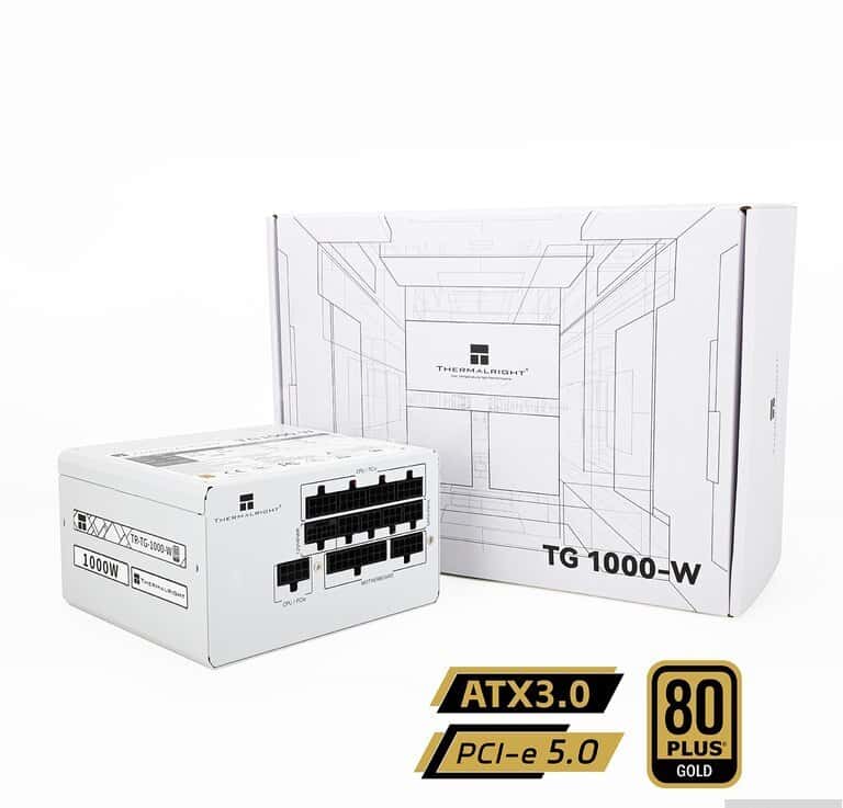 Qida bloku Thermalright TR-TG1000-W 1000W 80+ Gold White - Tenderyard