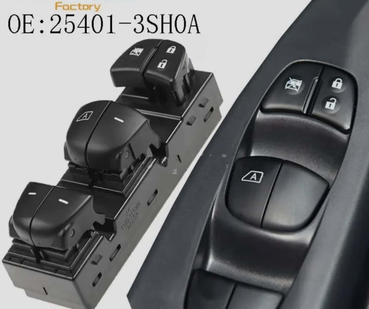 Window switch control panel for Nissan Juke, Altima, Qashqai - Tenderyard