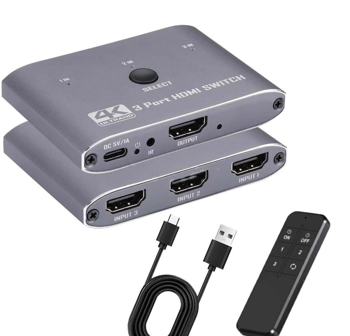 HDMI Switcher Orico HD-3H-GY-BP 3-in-1-out 4K@60Hz - Tenderyard