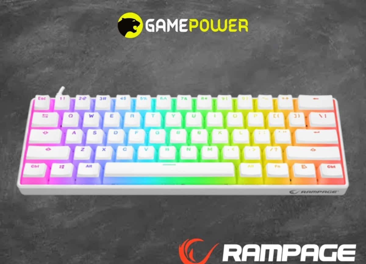 Rampage KB-R135 Parvus Mechanical Gaming Keyboard (White) - Tenderyard