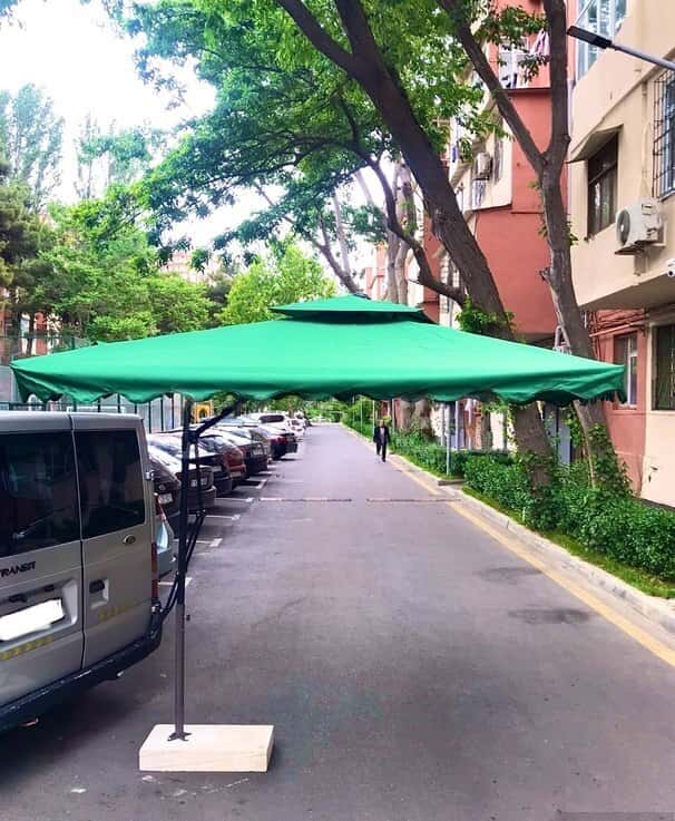Bağ çətiri Kvadrat, Firuzəyi rəng - Tenderyard