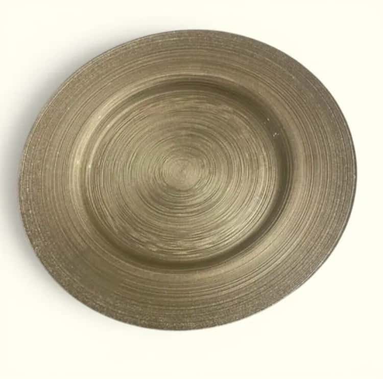 Round tray, Golden color - Tenderyard