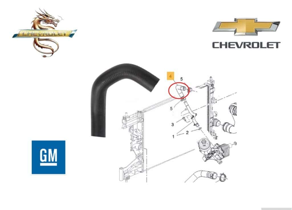 Radiator hose Chevrolet Cruze 2015-2019 - Tenderyard