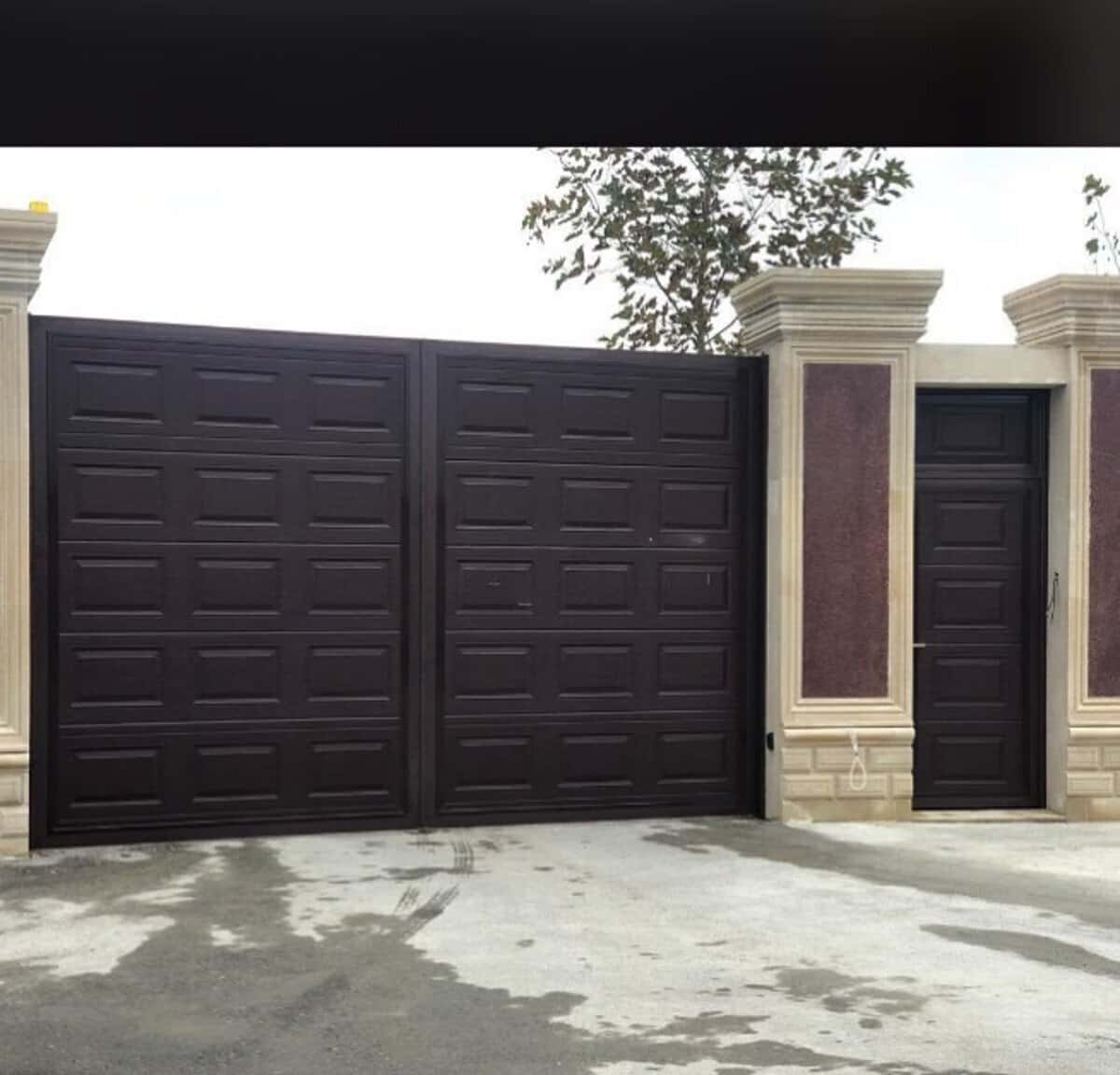 Alutech automatic door with double-layer panel - Tenderyard