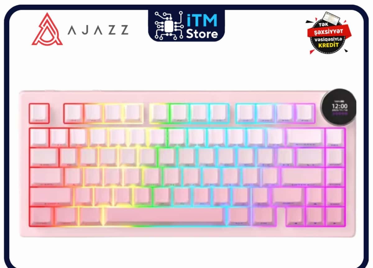 Mechanical keyboard Ajazz AK820 V2 White Peach Switch - Tenderyard