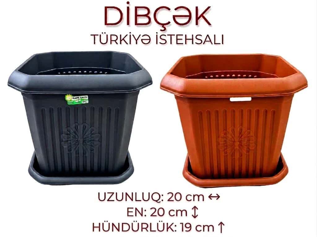 Türkiyə İstehsalı Plastik Gül Dibçəyi - Tenderyard