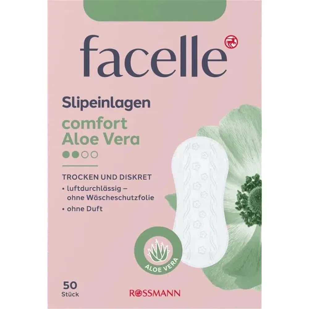 Facelle Aloe Vera Daily Panty Liners, 50 pcs - Tenderyard
