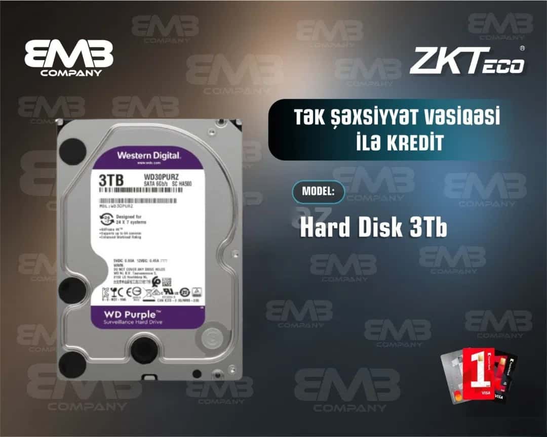 Western Digital Purple 3TB Hard Drive - Tenderyard
