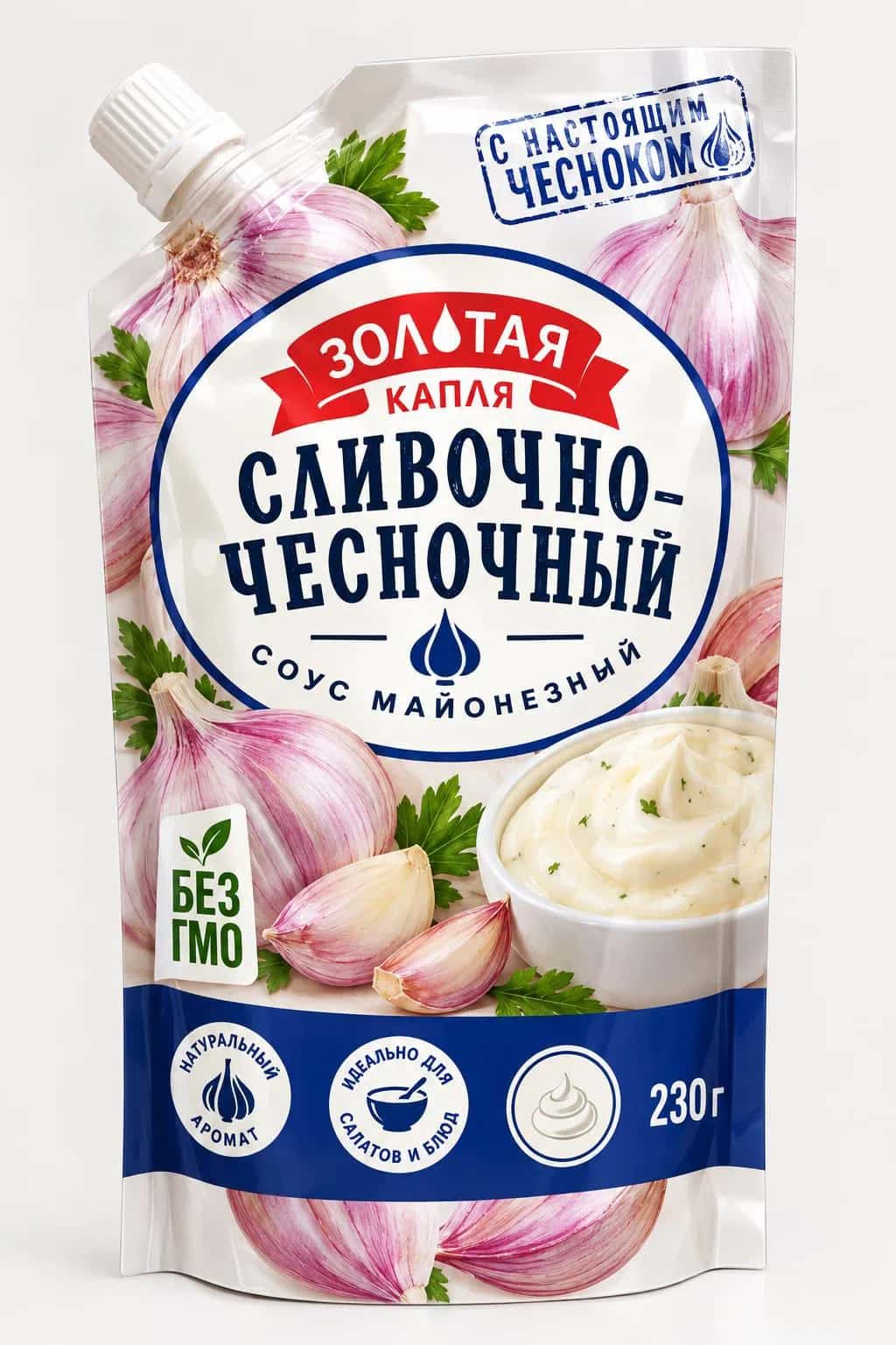 Sous Zolotaya Kaplya kərə yağı və sarımsaqlı 230 q - Tenderyard