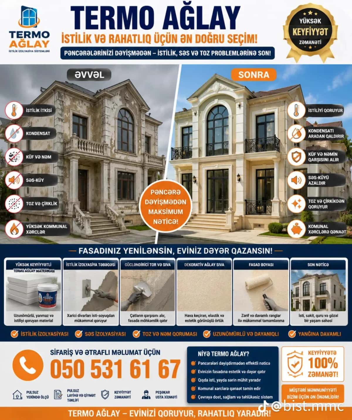 Stone wool, thermo-aglay and access panels - Tenderyard